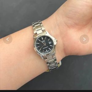 فروش اینترنتی ست ساعت مردانه و زنانه کاسیو casio استیل صفحه مشکی