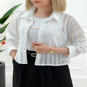 شومیز و تاپ ست مونیکا - سفید