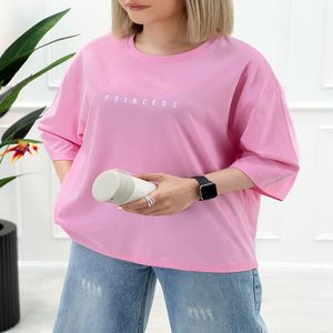 تیشرت لانگ زنانه پرنسس - صورتی