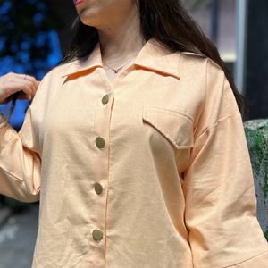 خرید آنلاین شومیز لینن زنانه پرتغال🍊