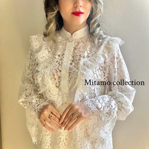 شومیز سفید گیپور مجلسی