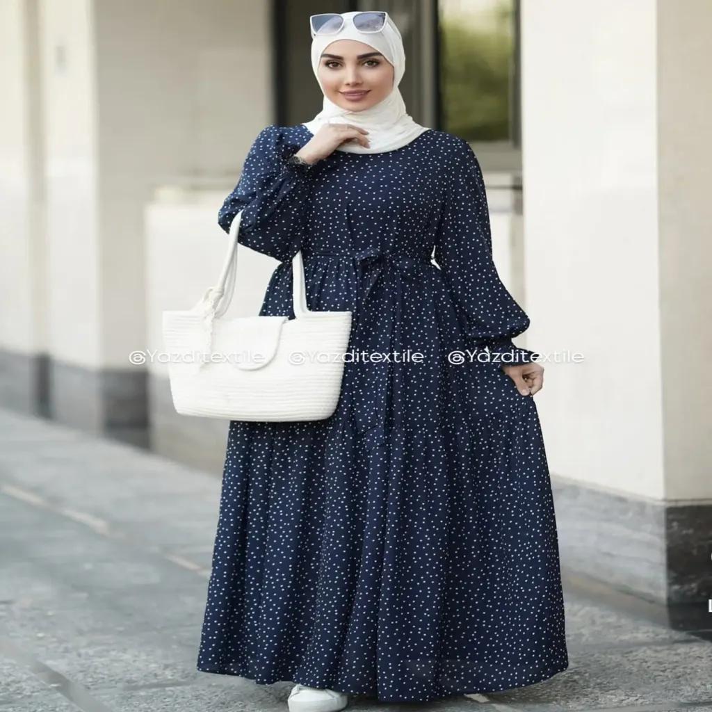 خرید اینترنتی قیمت پارچه لینن خال خالی 1291