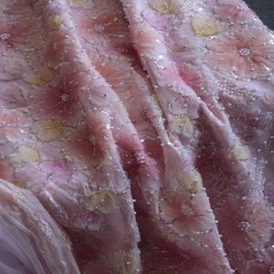 خرید اینترنتی قیمت پارچه دانتل فرانسه رباندوزی آبرنگی 1288