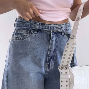 قیمت ارزان شلوار جین بگ کمربندی کد 102345