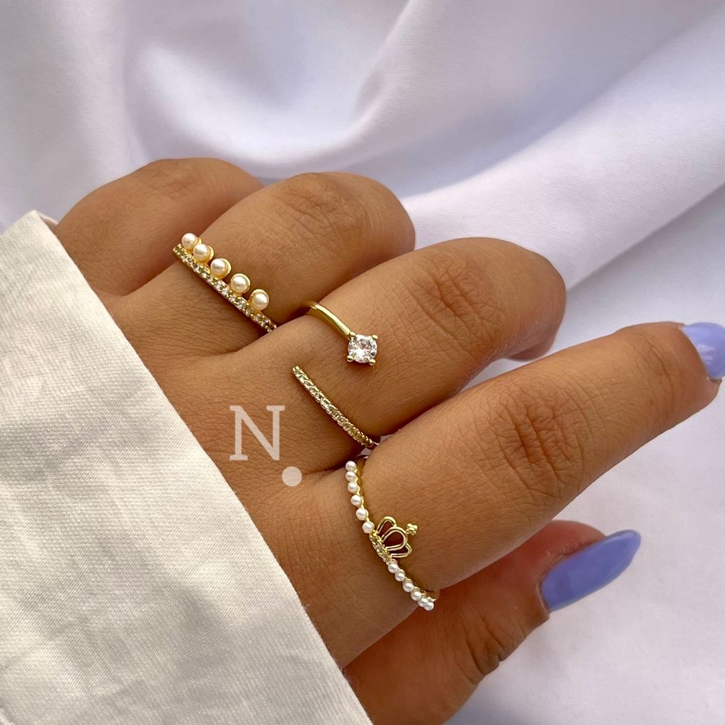 فروش اینترنتی حلقه مینیمال زنانه آبکاری طلا