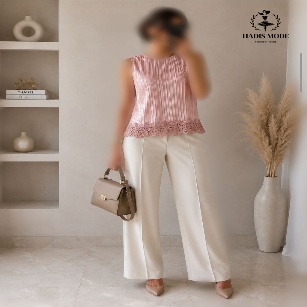 خرید اینترنتی قیمت تاپ ساتن پلیسه دخترانه زنانه وارداتی برندGiolli Fashion