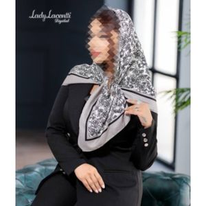 روسری نخی قواره صد سیا اسکارف اعلا شیک