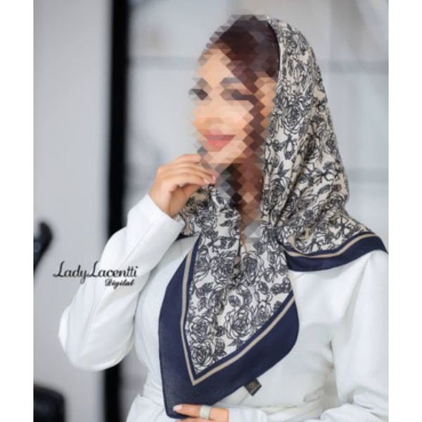 روسری نخی سیا اسکارف قواره صد