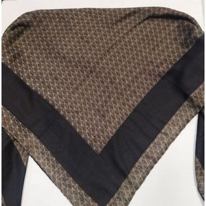 فروش اینترنتی روسری طرح دار نخی قواره 140 قهوه ای مشگی کرم