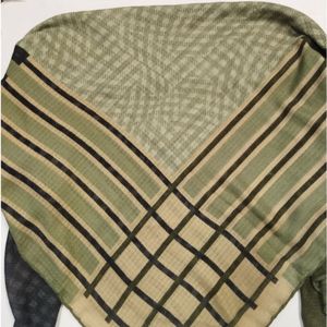 روسری طرح دار نخی قواره 140 سبز
