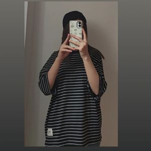 خرید آنلاین تیشرت لانگ راه‌راه