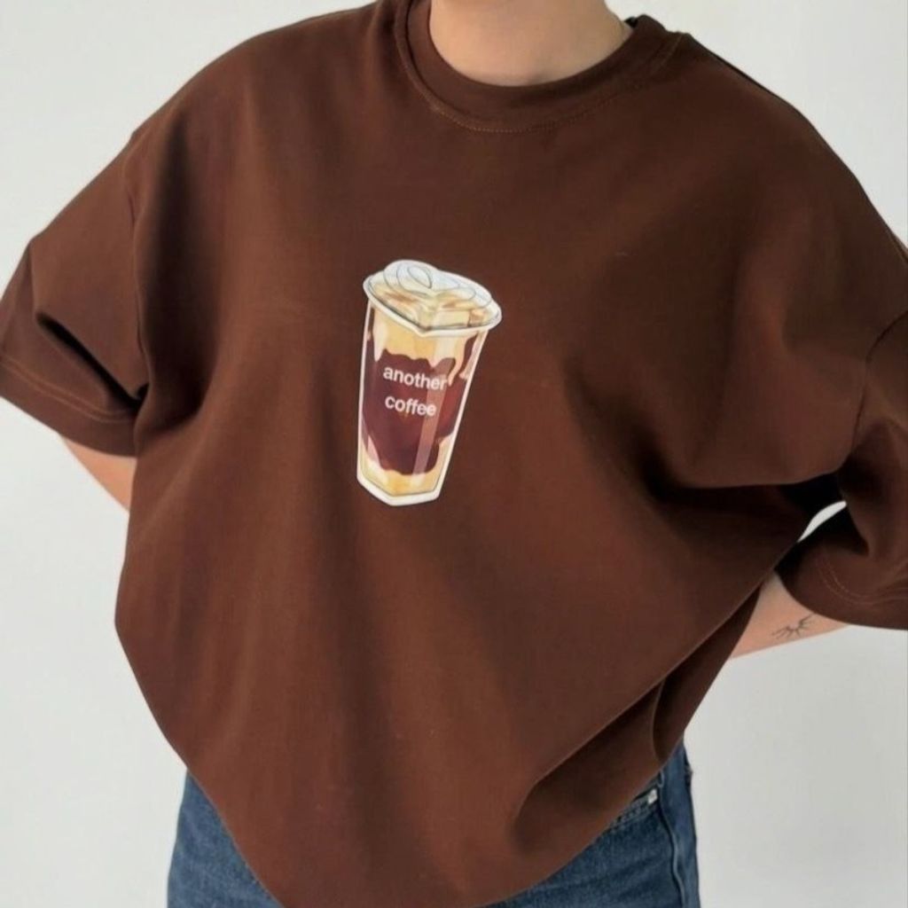 قیمت ارزان تی شرت باکسی coffee