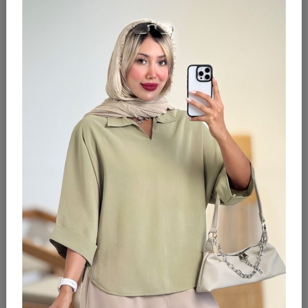 خرید اینترنتی شومیز جلو بسته فلور iva