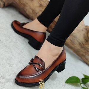 قیمت ارزان کفش اداری روزانه زنانه زیره پیو سبک مشکی و عسلی