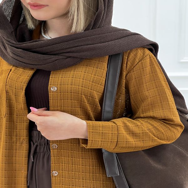 شومیز شیشه‌ای لیدیا - کاراملی - تاتاتا