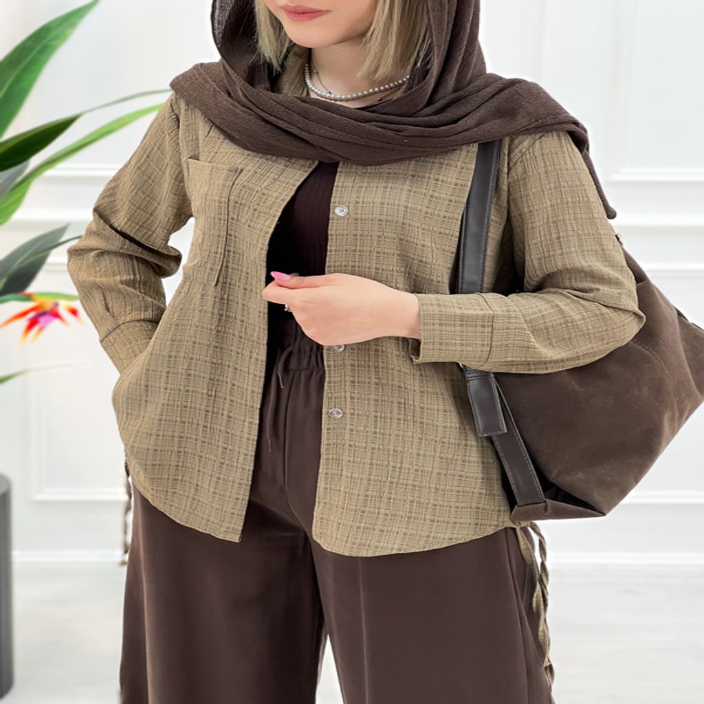 خرید اینترنتی قیمت شومیز شیشه‌ای لیدیا - نسکافه‌ای - تاتاتا