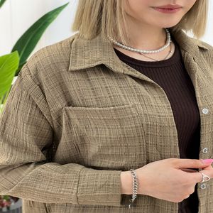 خرید اینترنتی قیمت شومیز شیشه‌ای لیدیا - نسکافه‌ای - تاتاتا