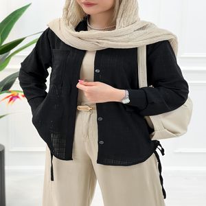 شومیز شیشه‌ای لیدیا - مشکی - تاتاتا
