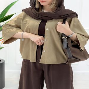 شومیز زنانه لینن الهه - نسکافه‌ای