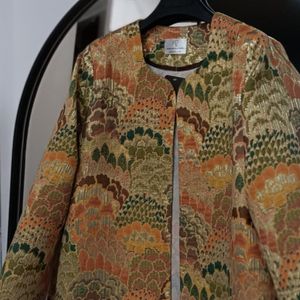 فروش اینترنتی کت مهمانی ژاکارد مدل طاووس