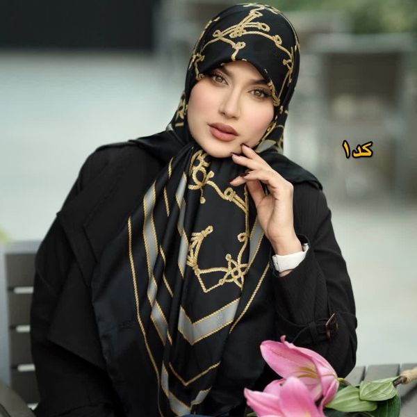 روسری ابریشم ژاکارد برند