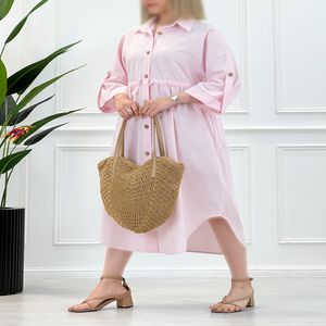کفتان مانتو بلند زنانه افرا - صورتی