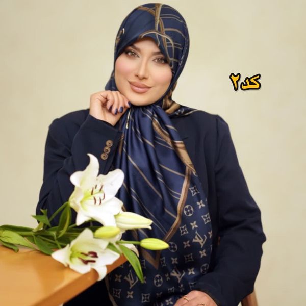 روسری ابریشم ژاکارد برند