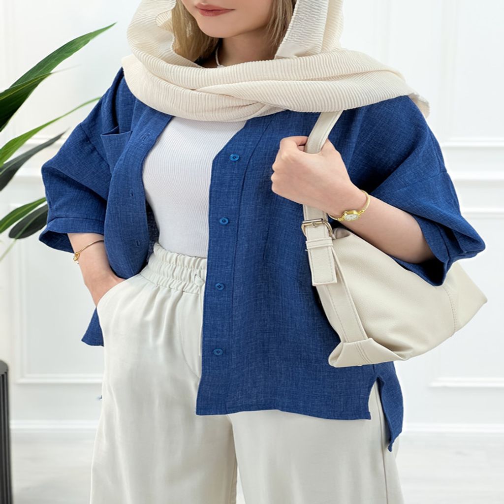 خرید اینترنتی قیمت شومیز مانتویی پشت بلند زنانه روشا - تاتاتا