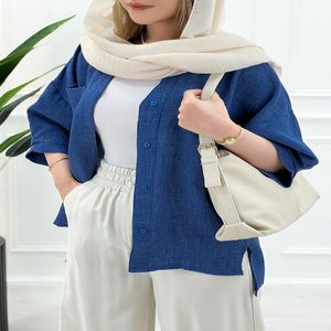 خرید اینترنتی قیمت شومیز مانتویی پشت بلند زنانه روشا - تاتاتا