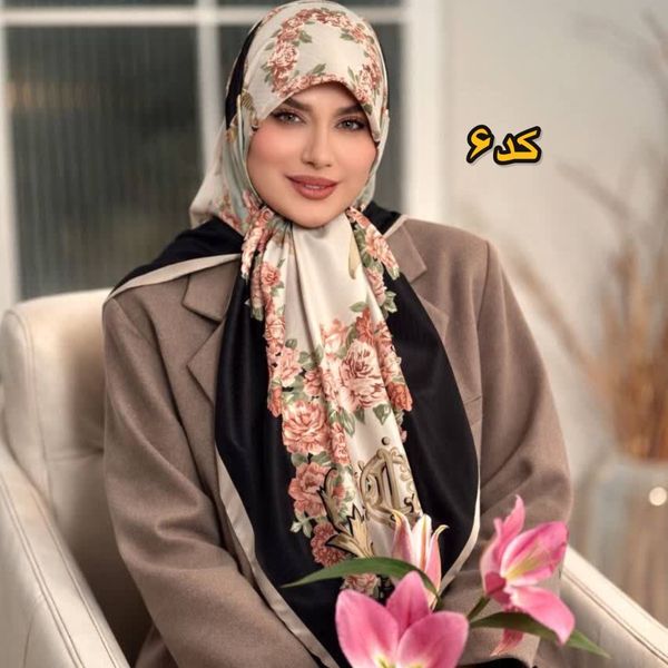 روسری ابریشم ژاکارد وارداتی اورجینال