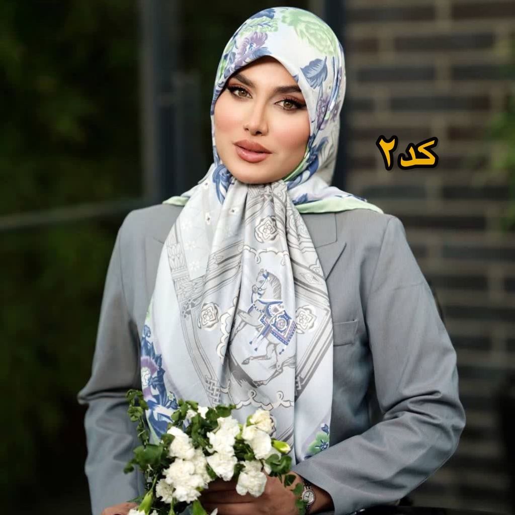 خرید آنلاین روسری ابریشم ژاکارد وارداتی برند