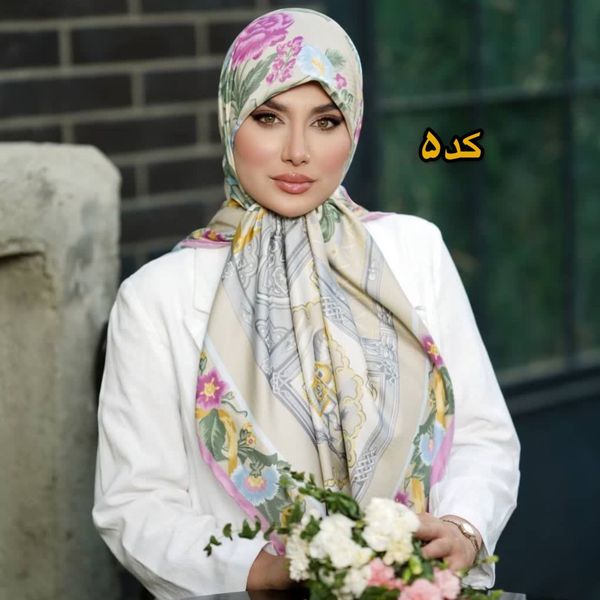 روسری ابریشم ژاکارد وارداتی برند