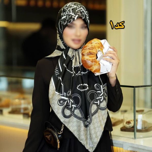 روسری ابریشم ژاکارد ترک برند