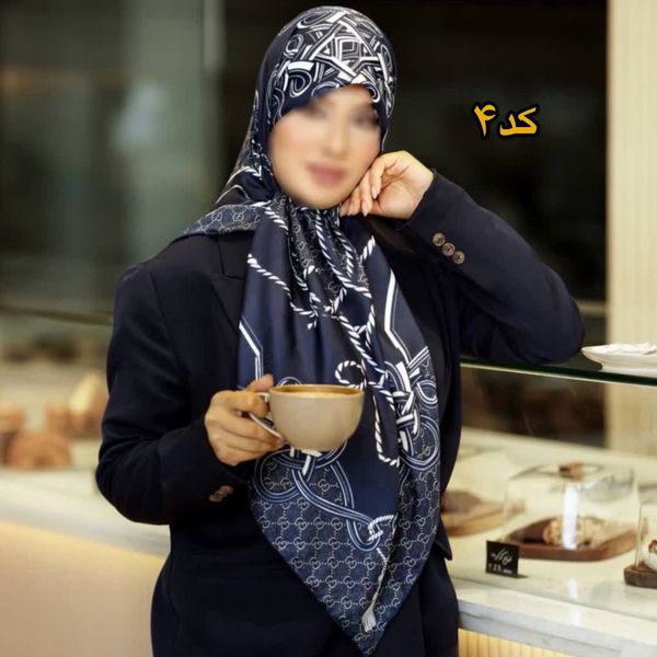 روسری ابریشم ژاکارد ترک برند