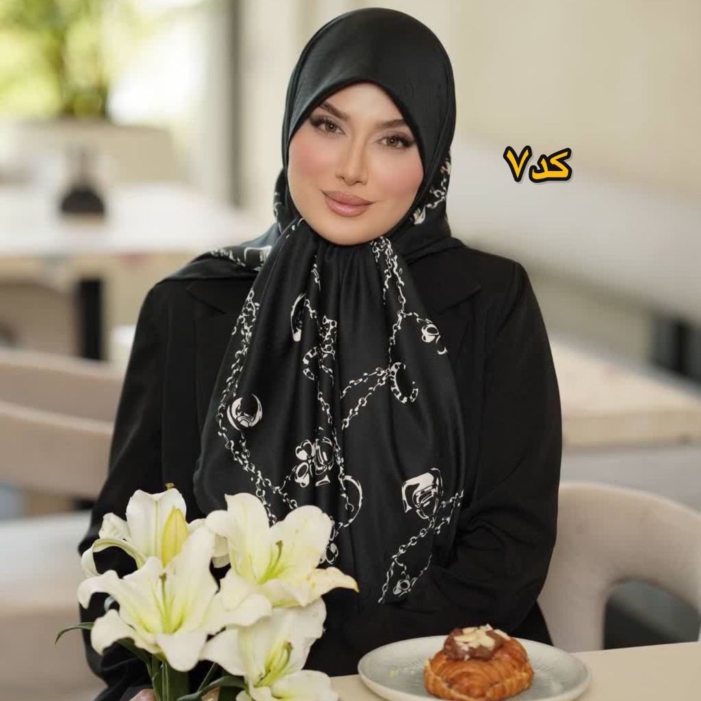 قیمت روسری ابریشم ژاکارد های کوالیتی سفیدمشکی