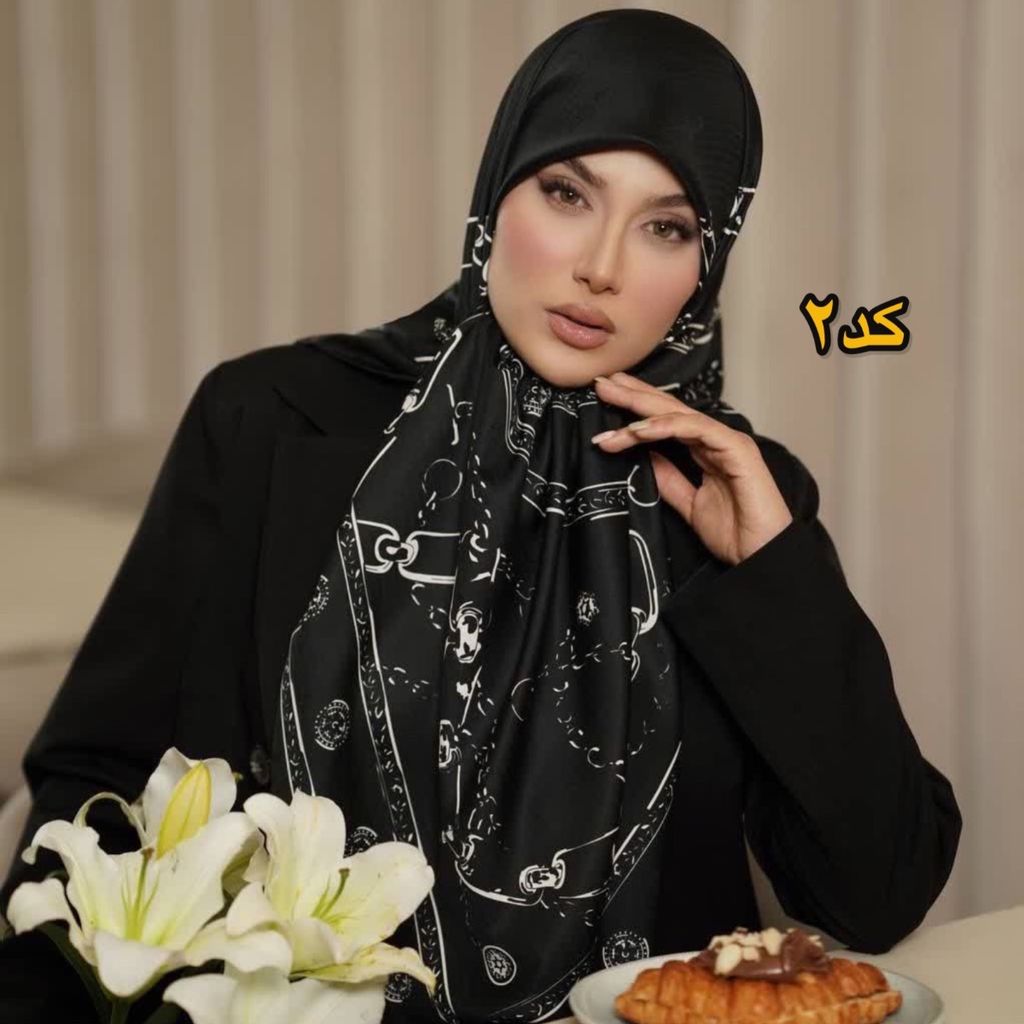 مشخصات روسری ابریشم ژاکارد های کوالیتی سفیدمشکی