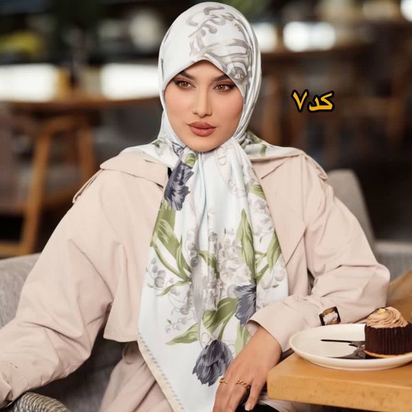 روسری ابریشم توییل مجلسی برند