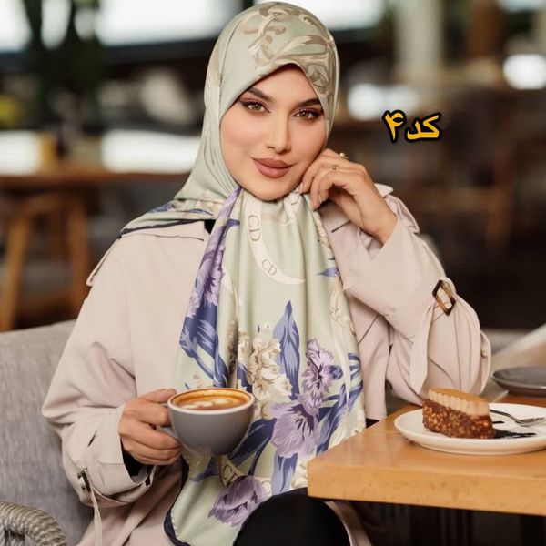 روسری ابریشم توییل مجلسی برند