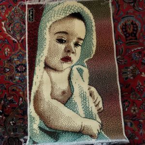 قالیچه عکس بچه ابعاد 53 در 85