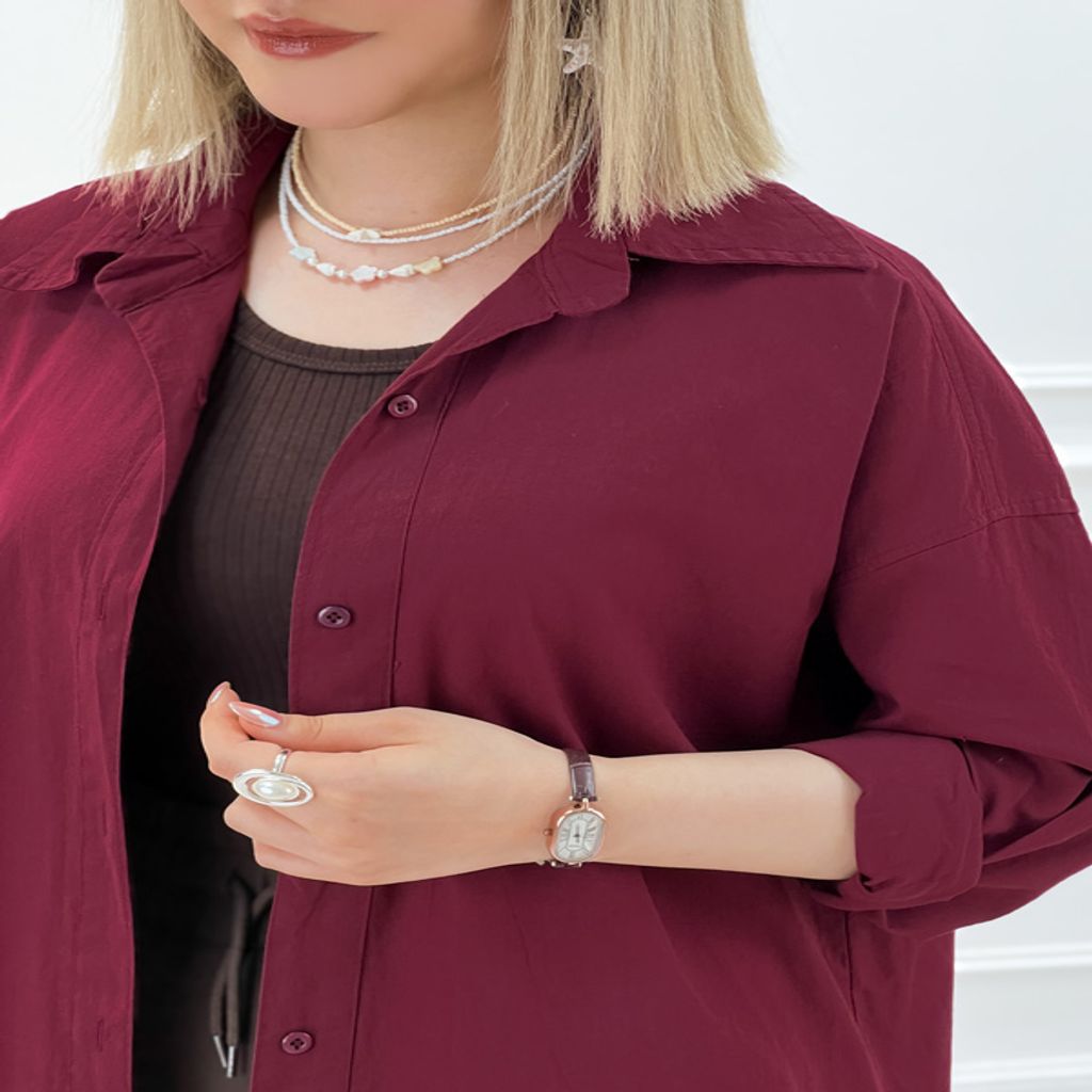 خرید اینترنتی قیمت شومیز مانتویی بلند زنانه الناز - تاتاتا