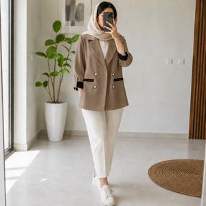 قیمت ارزان کت تابستانه جیب فیلتو بسیار شیک با تنخور زیبا