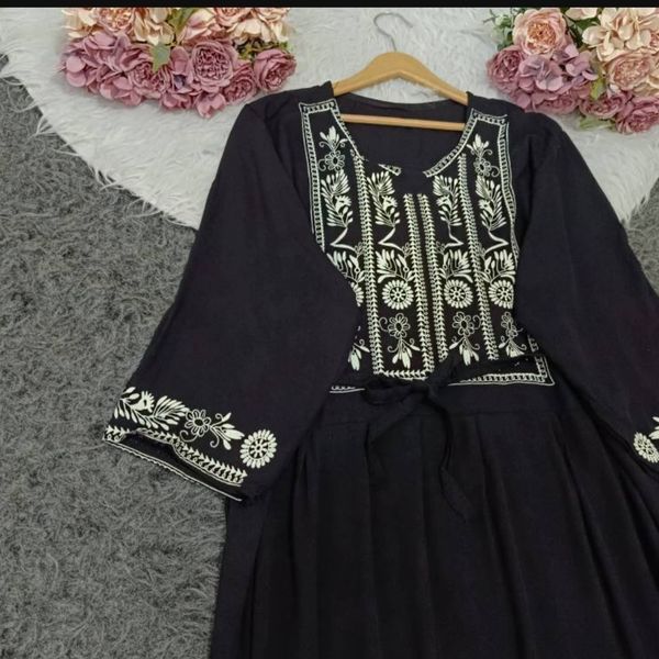 مانتو نخی شیک پیراهن بلند نخی