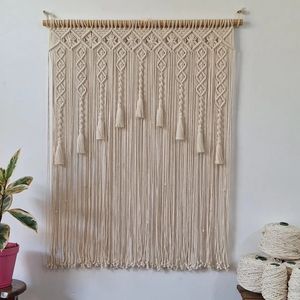 پرده مکرومه بافی طرح کافه