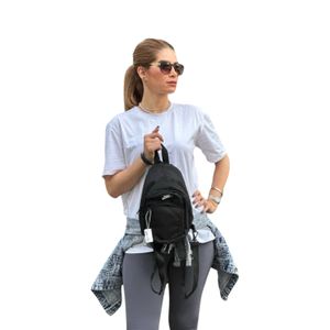 خرید اینترنتی قیمت کوله یک‌طرفه اسپورت نایک مشکی کد 850