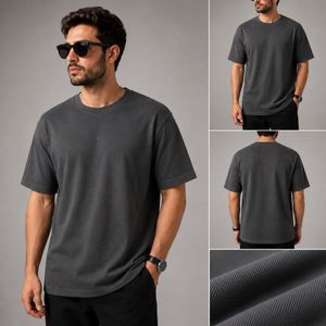 تیشرت مردانه یقه گرد ساده بیسکویتی نوکمدادی