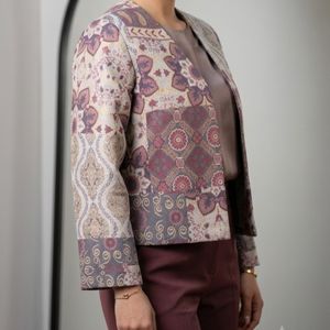 کت مهمانی ژاکارد مدل لوتوس