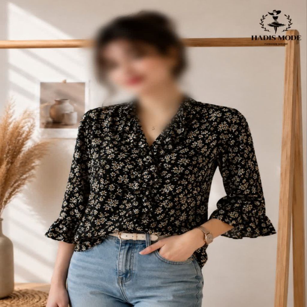 خرید اینترنتی قیمت شومیز کرپ دخترانه زنانه وارداتی برند WALLIS