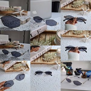 عینک آفتابی طرح لوزی سلین فریم نقرهای عدسی مشکی UV400Celine Sunglasses
