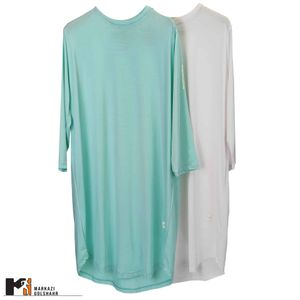تیشرت لانگ ملانژ زنانه 82887 کد2001755