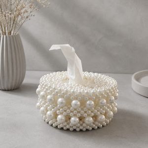 جعبه دستمال کاغذی مرواریدی